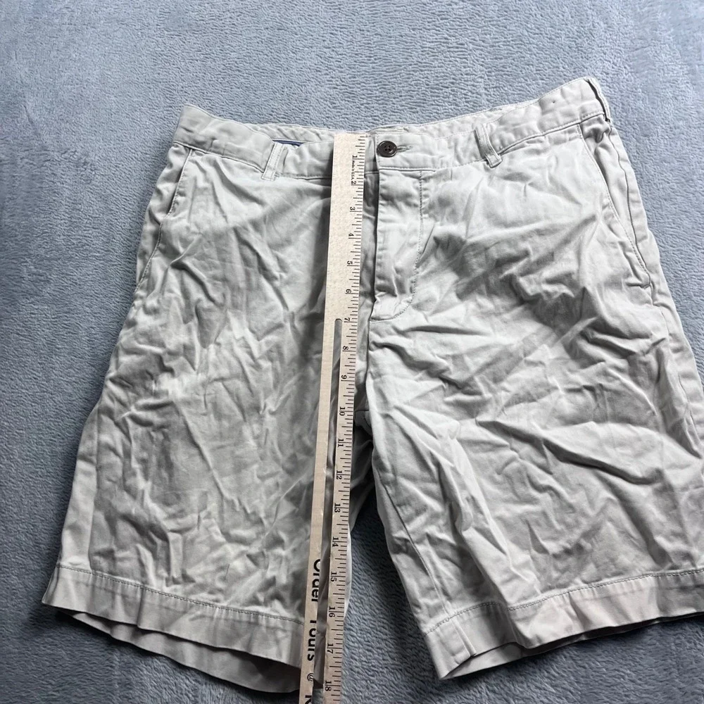 Faherty All Day Shorts Mens 31 Light Khaki Tan Flat Front Casual Chino 8in‎
